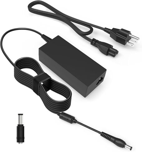 محول إمداد الطاقة 19 فولت 3.42 أمبير تيار متردد 65 وات، محول إدخال 100 فولت ~ 240 فولت إلى قابس 5.5 مم × 2.5 مم لشاشة LCD LED، HDTV، مكبر صوت بلوتوث، شاشة عريضة ثلاثية الأبعاد، مضخم صوت in Kuwait