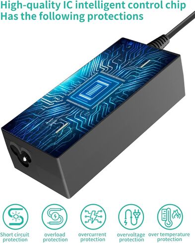 محول إمداد الطاقة 19 فولت 3.42 أمبير تيار متردد 65 وات، محول إدخال 100 فولت ~ 240 فولت إلى قابس 5.5 مم × 2.5 مم لشاشة LCD LED، HDTV، مكبر صوت بلوتوث، شاشة عريضة ثلاثية الأبعاد، مضخم صوت in Kuwait