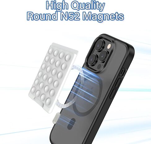 Magnetic Suction Phone Card Holder Mount for MagSafe, Phone Wallet, Compatible with iPhone MagSafe Phone Case, Hands-Free Mirror Shower Phone Holder Accessory for TikTok Videos, Selfies, White in Saudi Arabia