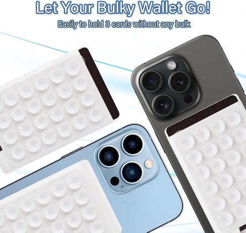 Magnetic Suction Phone Card Holder Mount for MagSafe, Phone Wallet, Compatible with iPhone MagSafe Phone Case, Hands-Free Mirror Shower Phone Holder Accessory for TikTok Videos, Selfies, White in Saudi Arabia