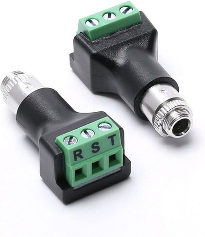 3.5mm Stereo Female Terminal Block Panel Mount Connector 2 Pack in Saudi Arabia