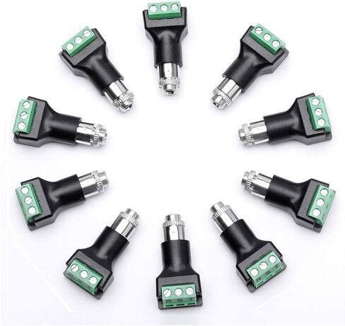 3.5mm Stereo Female Terminal Block Panel Mount Connector 2 Pack in Saudi Arabia