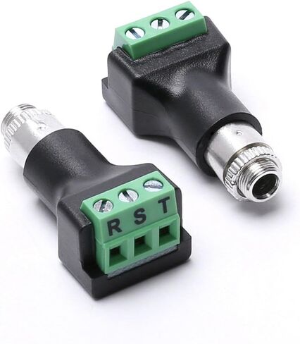 3.5mm Stereo Female Terminal Block Panel Mount Connector 2 Pack in Saudi Arabia