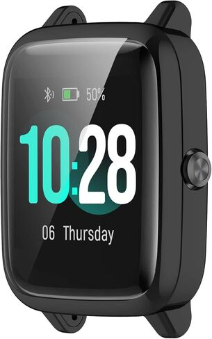 Plating Case Compatible with IP68 Watch, Disscool Soft Anti Drop Plating Protective Case Cover for ID205L Watch Plating Black in Kuwait