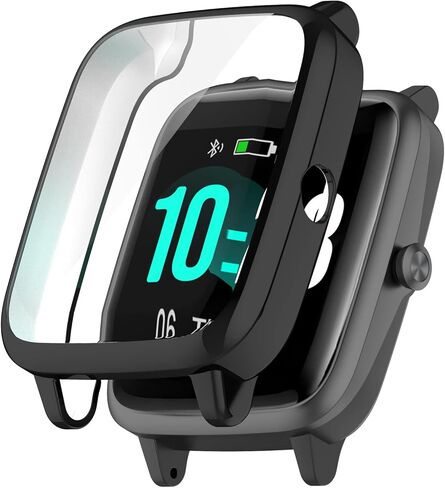 Plating Case Compatible with IP68 Watch, Disscool Soft Anti Drop Plating Protective Case Cover for ID205L Watch Plating Black in Kuwait