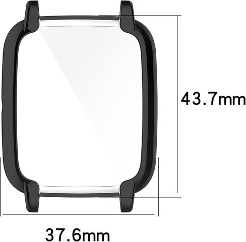 Plating Case Compatible with IP68 Watch, Disscool Soft Anti Drop Plating Protective Case Cover for ID205L Watch Plating Black in Kuwait