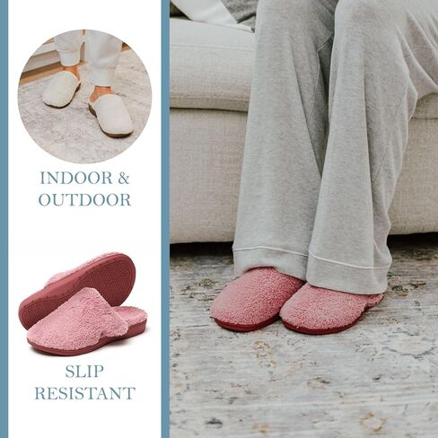 Comfy Slippers for Women Indoor and Outdoor - Fluffy, Cute, and Fuzzy House Slippers for Women with Arch Support and Orthopedic Focus in Saudi Arabia