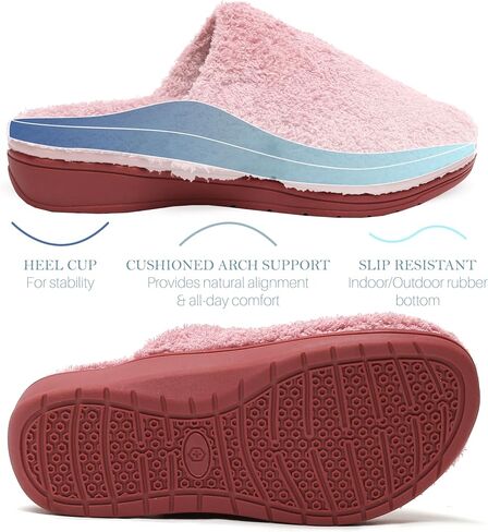 Comfy Slippers for Women Indoor and Outdoor - Fluffy, Cute, and Fuzzy House Slippers for Women with Arch Support and Orthopedic Focus in Saudi Arabia