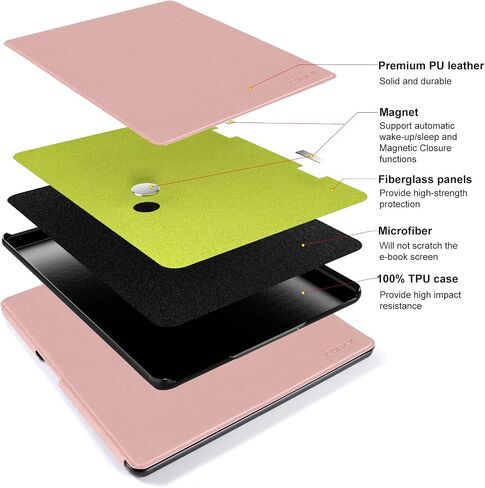CoBak Case for Kindle Scribe - All New PU Leather Cover with Auto Sleep Wake Feature for Kindle Scribe 10.2" 2022 Released with Pen Holder in Saudi Arabia