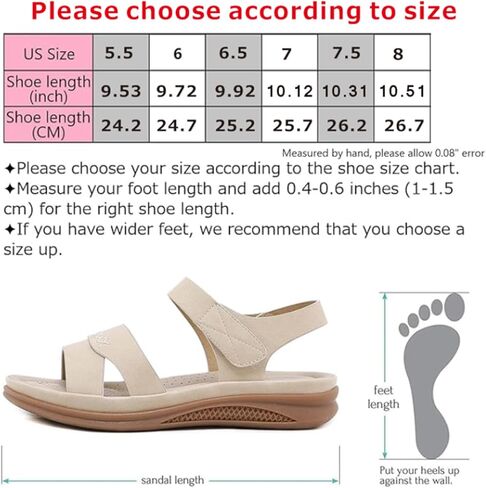 Womens Sandals Open Toe Arch Support Summer Beach Sandals Comfortable Orthotic Walking Shoes Ankle Elastic Flats Sandals in Saudi Arabia
