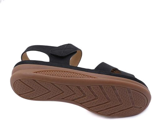 Womens Sandals Open Toe Arch Support Summer Beach Sandals Comfortable Orthotic Walking Shoes Ankle Elastic Flats Sandals in Saudi Arabia