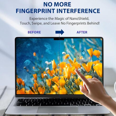 واقي شاشة غير لامع للكمبيوتر المحمول مضاد للضوء الأزرق متوافق مع ماك بوك برو 14 بوصة M3/M2/M1 ماك بوك، طبقة مضادة للوهج مقاومة للخدش، فلتر مانع للأشعة فوق البنفسجية، غطاء جديد عالي الدقة in Kuwait