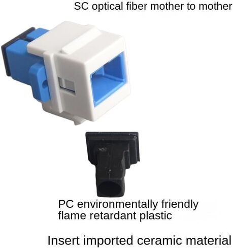 5 SC Fiber Optic Adapters SC to SC Simplex Single Mode 10GB F/F Keystone Female to Female Couplers for Wall Panels, Wiring Blocks, and Surface Mount Boxes White in Saudi Arabia