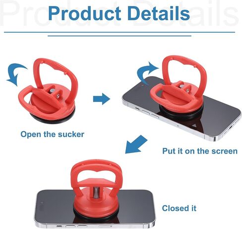 MECCANIXITY Screen Suction Cup LCD Screen Opener Phone Screen Suction Cups for Pad Phone Laptop Screen Remove Opening(1 Pack, Red) in Saudi Arabia