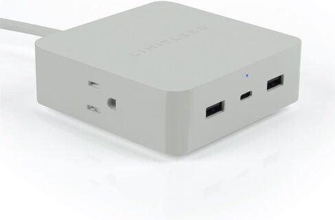 Limitless PowerPro 5-Device Charger with 2X USB Ports, 1x Type-C 20W Power Delivery Port, 2X AC Outlets, and 1,280 Joules of Surge Protection (Black) in Kuwait