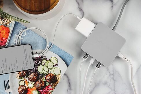 Limitless PowerPro 5-Device Charger with 2X USB Ports, 1x Type-C 20W Power Delivery Port, 2X AC Outlets, and 1,280 Joules of Surge Protection (Black) in Kuwait