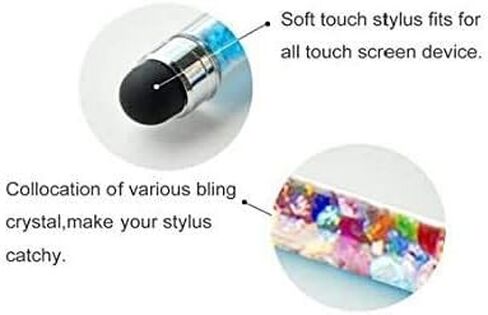 6 Pack XRONG Colors Crystal Capacitive Mini Stylus Universal Touch Screen Pen for iPhone7 5s 6s, Samsung Galaxy s5 s4, Smartphones, iPad, iPods, S10,S10+,S10e,S9,S9P,Note9,XR,XS MAX iPhone11 Pro XS XR in Saudi Arabia