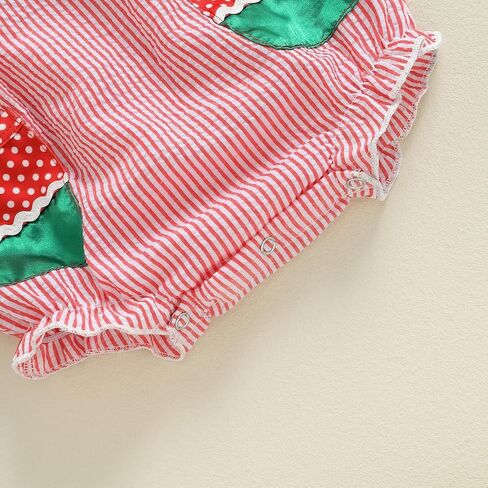 Newborn Baby Girl Watermelon Romper Summer Sleeveless Rompers Jumpsuits Bodysuit Cute Infant One Piece Outfit in Saudi Arabia