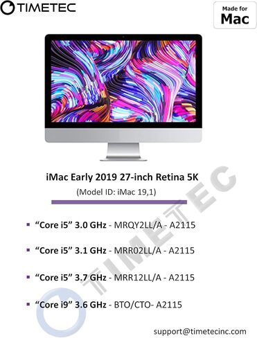مجموعة Timetec 32GB (4x8GB) متوافقة مع Apple DDR4 2666MHz لمنتصف 2020 iMac (20,1/20,2) / منتصف 2019 iMac (19,1) 27 بوصة مع شاشة Retina 5K PC4-21333 / PC4-21300 CL19 SODIMM ترقية ذاكرة الوصول العشوائي لذاكرة الوصول العشوائي (MAC). in Kuwait