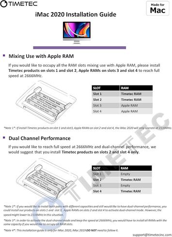 مجموعة Timetec 32GB (4x8GB) متوافقة مع Apple DDR4 2666MHz لمنتصف 2020 iMac (20,1/20,2) / منتصف 2019 iMac (19,1) 27 بوصة مع شاشة Retina 5K PC4-21333 / PC4-21300 CL19 SODIMM ترقية ذاكرة الوصول العشوائي لذاكرة الوصول العشوائي (MAC). in Kuwait