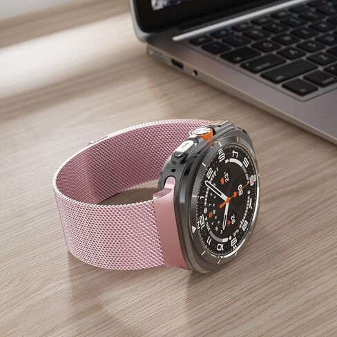Milanese Band Compatible with Samsung Galaxy Watch Ultra Band 47mm (2024), Stainless Steel Mesh Loop Magnetic Clasp Strap for Women Men in Saudi Arabia