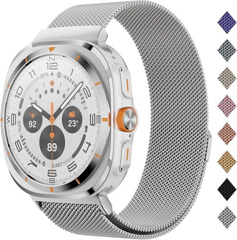 Milanese Band Compatible with Samsung Galaxy Watch Ultra Band 47mm (2024), Stainless Steel Mesh Loop Magnetic Clasp Strap for Women Men in Kuwait