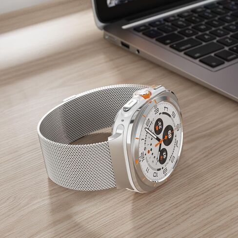 Milanese Band Compatible with Samsung Galaxy Watch Ultra Band 47mm (2024), Stainless Steel Mesh Loop Magnetic Clasp Strap for Women Men in Kuwait