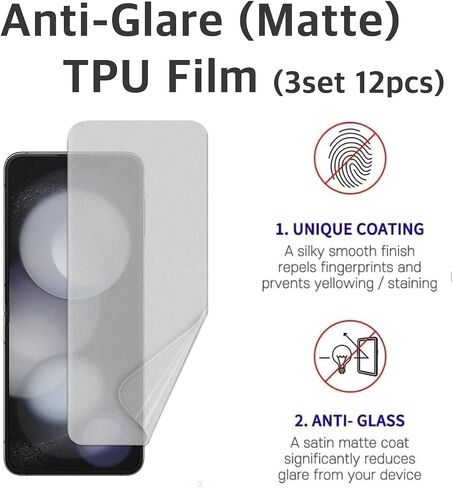 [3SET 13PCS] [12 واقي شاشة من طبقة TPU غير اللامعة] [1 واقي عدسة نحت ثلاثي الأبعاد] Motorola Moto Razr Plus 2024 مع واقي مفصلي [مجموعة 3 مضادة للوهج] حافظة مقاومة للخدش in Saudi Arabia