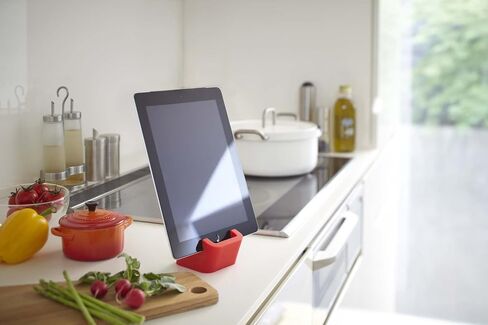 YAMAZAKI Home Square Tablet Stand, Red (7769) in Saudi Arabia