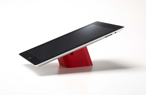 YAMAZAKI Home Square Tablet Stand, Red (7769) in Saudi Arabia