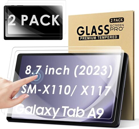【2-PACK】DETUOSI Screen Protector for Samsung Galaxy Tab A9 8.7" 2023 Android Tablet (SM-X110/X115/X117), Anti-Scratch Touch Sensitive Tempered Glass Film Protective Mica para Galaxy Tab A9 8.7" Tablet in Saudi Arabia