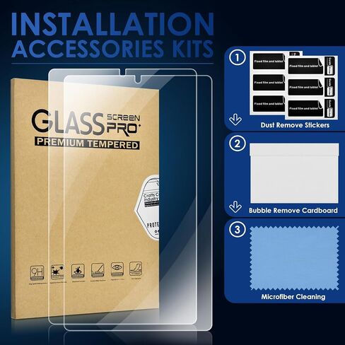 【2-PACK】DETUOSI Screen Protector for Samsung Galaxy Tab A9 8.7" 2023 Android Tablet (SM-X110/X115/X117), Anti-Scratch Touch Sensitive Tempered Glass Film Protective Mica para Galaxy Tab A9 8.7" Tablet in Saudi Arabia