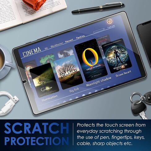 【2-PACK】DETUOSI Screen Protector for Samsung Galaxy Tab A9 8.7" 2023 Android Tablet (SM-X110/X115/X117), Anti-Scratch Touch Sensitive Tempered Glass Film Protective Mica para Galaxy Tab A9 8.7" Tablet in Saudi Arabia