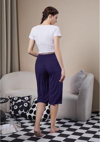السراويل الأمومة للنساء الأمومة Capris اليوغا السراويل الحمل لينة ركض صالة السراويل النساء بيجامة قيعان in Kuwait