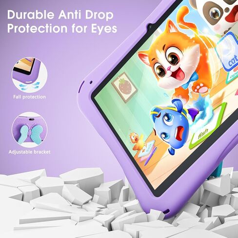 تابلت SGIN للأطفال، تابلت Android 13 مقاس 10 بوصة للأطفال مع حافظة للأطفال، ذاكرة وصول عشوائي 4(2+2) جيجابايت وذاكرة وصول عشوائي 64 جيجابايت، 5000 مللي أمبير في الساعة، شاشة 1280 * 800، كاميرا مزدوجة، واي فاي، Kidoz مثبتة مسبقًا، مراقبة أبوية in Saudi Arabia