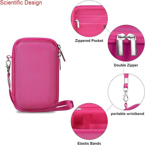 Carrying Case for Canon PowerShot SX740/ SX730/ SX720/ SX620 Digital Camera, 4K Video Camera Travel Storage Cover Bag Organizer Holder, Mesh Pocket fits Battery Charger, Black in Kuwait