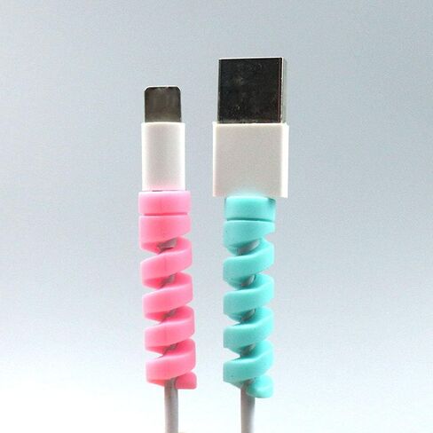 MOTZU 10 Pieces USB Charger Cable Saver, Micro USB Data Cable Protector, PC/Notebook Laptop Cell Charging Cable Saver, Pink in Saudi Arabia