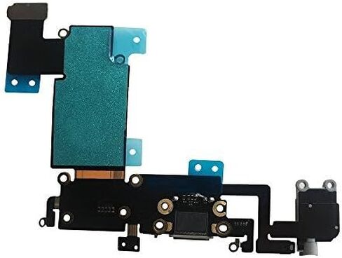 OEM Charging Port Dock Connector Flex Cable w/Microphone + Headphone Audio Jack Port Ribbon Replacement Part Compatible for iPhone 6s Plus All Carriers (Black/Space Gray) in Saudi Arabia