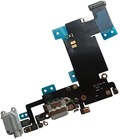OEM Charging Port Dock Connector Flex Cable w/Microphone + Headphone Audio Jack Port Ribbon Replacement Part Compatible for iPhone 6s Plus All Carriers (Black/Space Gray) in Saudi Arabia