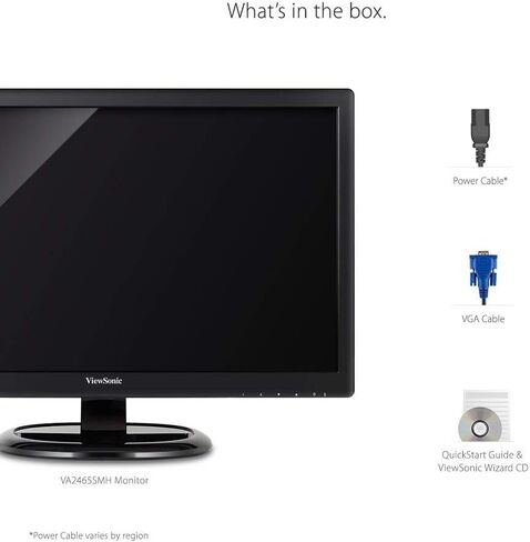 شاشة فيوسونيك VA2465SMH مقاس 24 بوصة 1080 بكسل LED HDMI وVGA (متجددة) in Kuwait