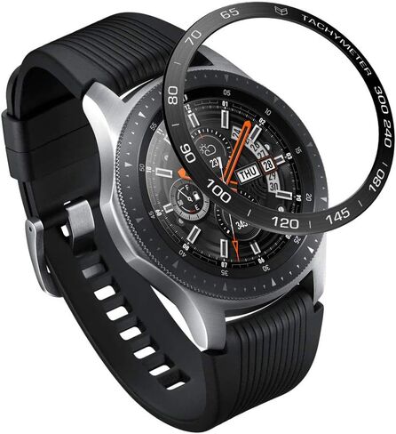 حلقة إطار متوافقة مع هاتف Samsung Gear S3 Frontier/غطاء لاصق بحلقة إطار كلاسيكي مضاد للخدش من الفولاذ المقاوم للصدأ غطاء حماية لساعة سامسونج جالاكسي 46 مم in Saudi Arabia