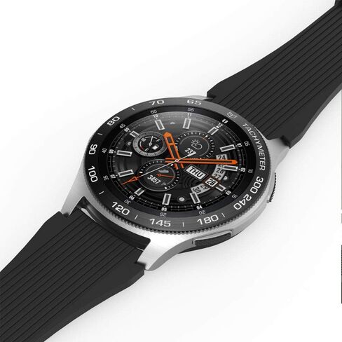 حلقة إطار متوافقة مع هاتف Samsung Gear S3 Frontier/غطاء لاصق بحلقة إطار كلاسيكي مضاد للخدش من الفولاذ المقاوم للصدأ غطاء حماية لساعة سامسونج جالاكسي 46 مم in Saudi Arabia
