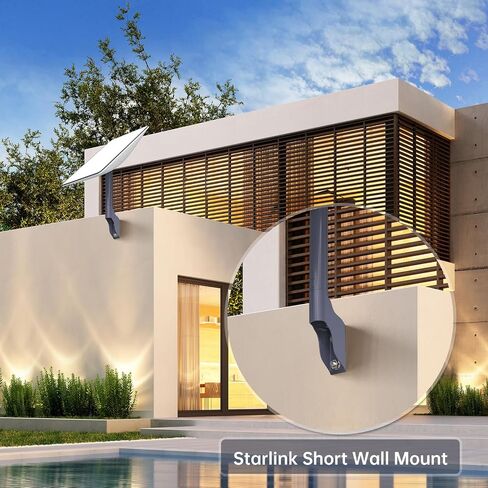 XLTTYWL Starlink Short Wall Mount, Aluminum Alloy Starlink Mount, Starlink Mounting Kit, Starlink Pole Mount, Starlink Roof Mount Compatible with Starlink Internet Kit Satellite in Saudi Arabia