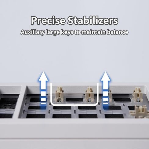 لوحة مفاتيح رقمية من الألومنيوم قابلة للبرمجة، RGB بإضاءة خلفية بلوتوث 5.0/2.4 جيجا هرتز/لوحة مفاتيح سلكية قابلة للتبديل السريع مع أغطية مفاتيح PBT 21 ومفاتيح خطية مزلقة لنظام Win/Mac in Kuwait