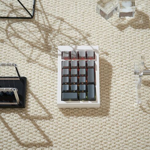 لوحة مفاتيح رقمية من الألومنيوم قابلة للبرمجة، RGB بإضاءة خلفية بلوتوث 5.0/2.4 جيجا هرتز/لوحة مفاتيح سلكية قابلة للتبديل السريع مع أغطية مفاتيح PBT 21 ومفاتيح خطية مزلقة لنظام Win/Mac in Kuwait