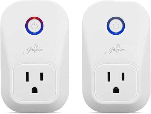 Jinvoo wifi Smart Plug, Smart Outlet Compatible with Alexa and Google Assistant, TUyaSmart Life 2.4GHz Only WiFi Socket, Voice&Remote Control, Schedule Timer, No Hub Required, ETL&FCC, 2-Pack in Saudi Arabia