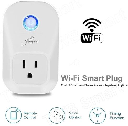 Jinvoo wifi Smart Plug, Smart Outlet Compatible with Alexa and Google Assistant, TUyaSmart Life 2.4GHz Only WiFi Socket, Voice&Remote Control, Schedule Timer, No Hub Required, ETL&FCC, 2-Pack in Saudi Arabia
