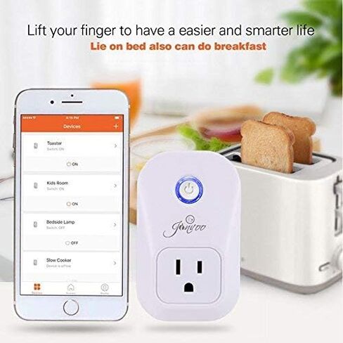 Jinvoo wifi Smart Plug, Smart Outlet Compatible with Alexa and Google Assistant, TUyaSmart Life 2.4GHz Only WiFi Socket, Voice&Remote Control, Schedule Timer, No Hub Required, ETL&FCC, 2-Pack in Saudi Arabia