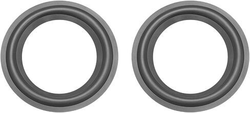 Speaker Foam Edge Surround Rings Rubber Perforated Subwoofer Rings Replacement Parts [for Repair or DIY Speaker Decoration] - 5.5 inch/Black / 2Pack in Saudi Arabia