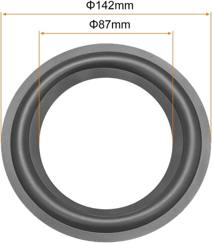 Speaker Foam Edge Surround Rings Rubber Perforated Subwoofer Rings Replacement Parts [for Repair or DIY Speaker Decoration] - 5.5 inch/Black / 2Pack in Saudi Arabia